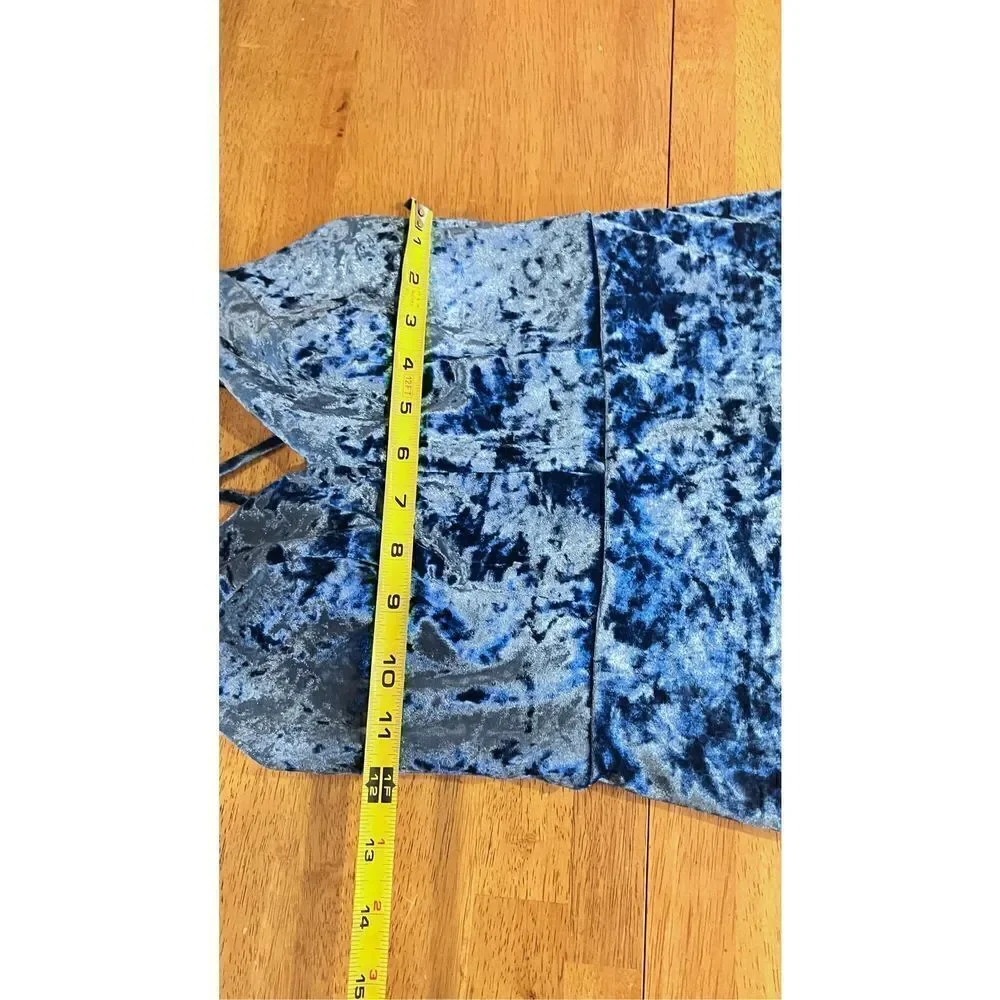 JODI KRISTOPHER BLUE VELOUR SPAGHETTI TOP DRESS JUNIORS SIZE 3